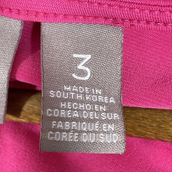 Chicos Blouse Womens Size Extra Large (3) Pink Cold Shoulder Asymm Hem Stretch - Picture 7 of 11